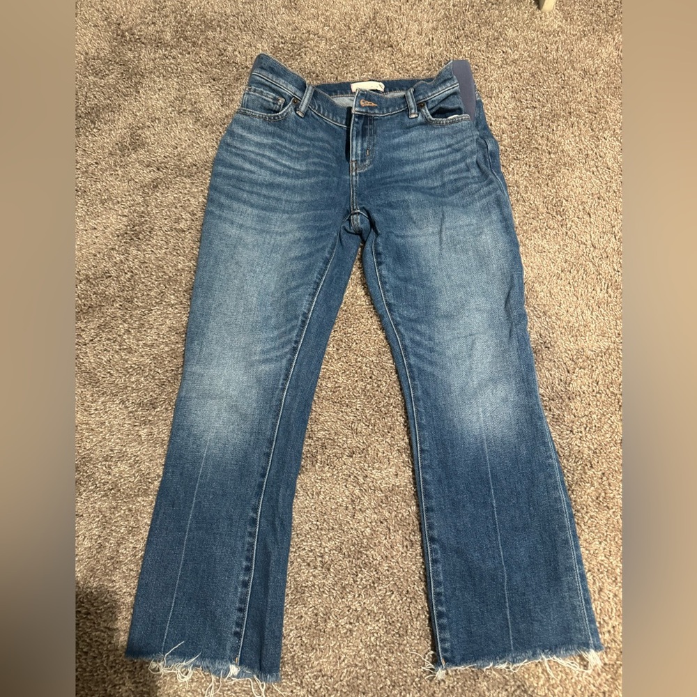 Hatch Collection Maternity Under The Bump Crop Jeans